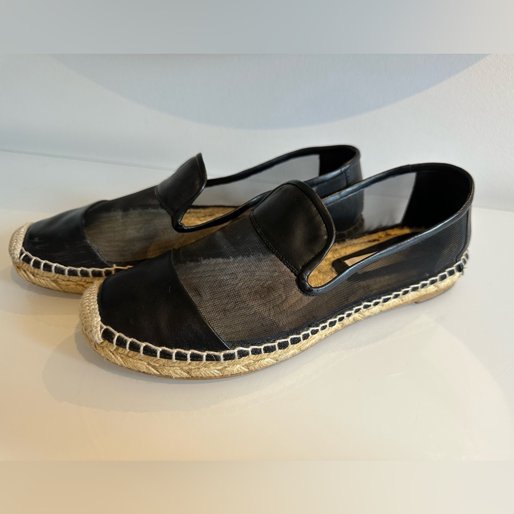 STELLA McCARTNEY Leather + Mesh Espadrilles- Size 39 (fits more like a 38)